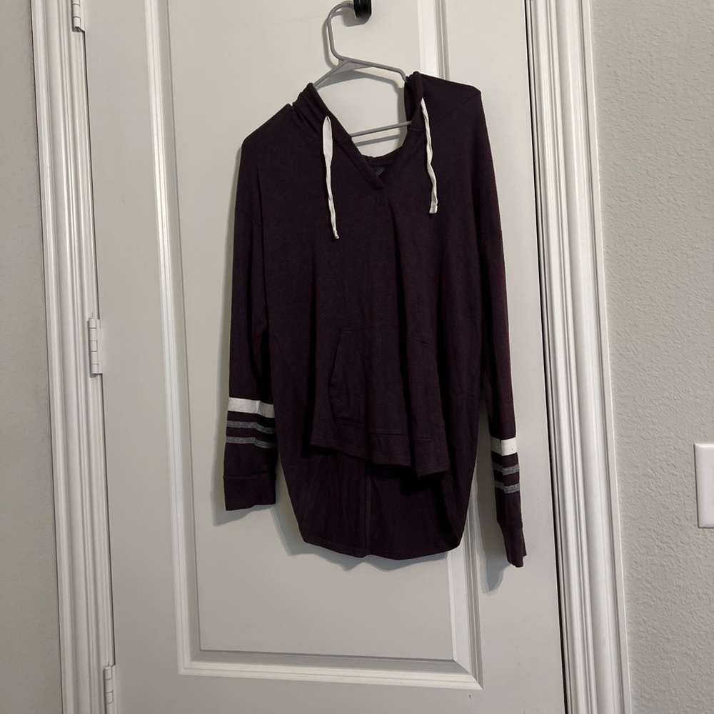 EUC Mix By 41 Hawthorn V-Neck Pullover Hoodie Sweater Purple Women's Sized Large